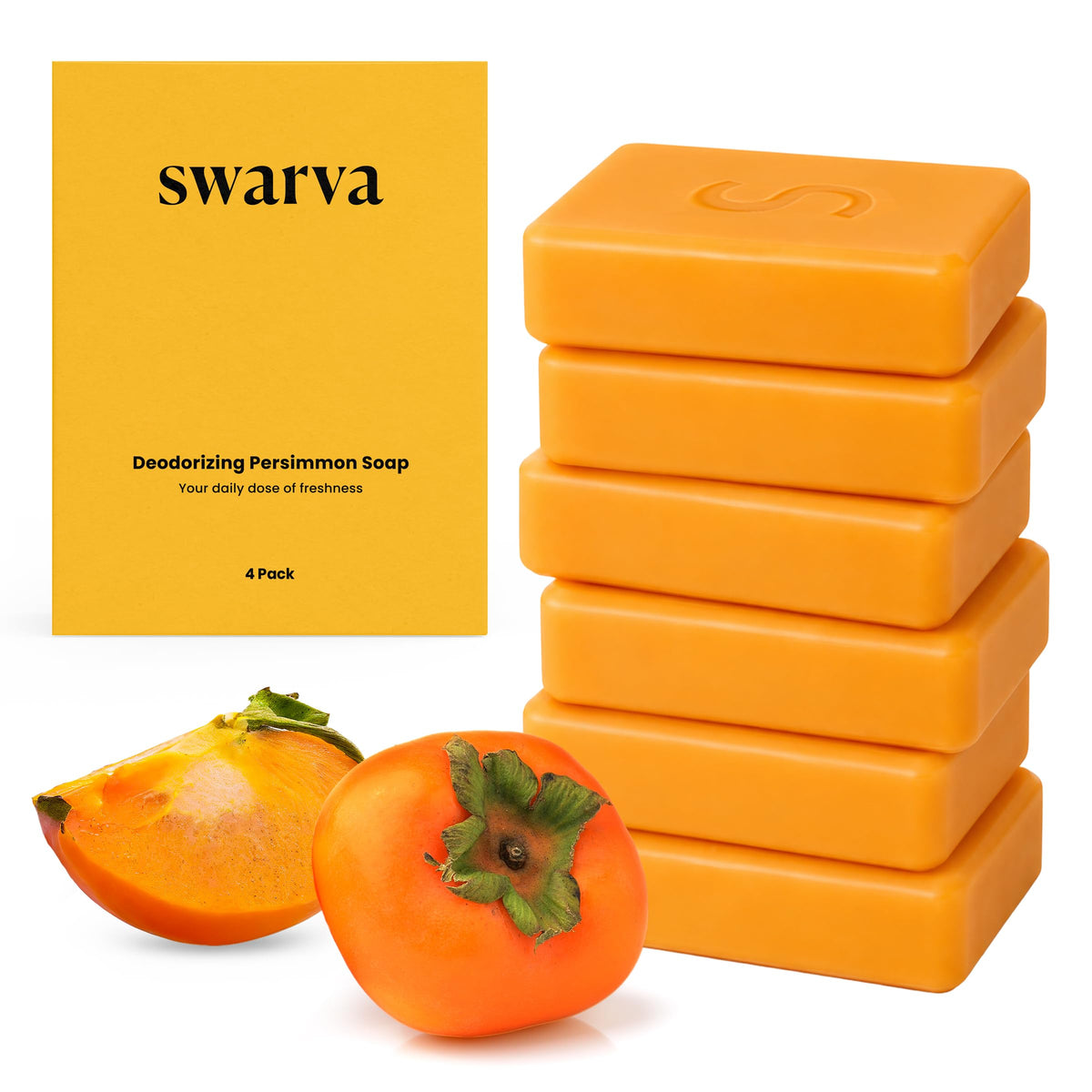 Japanese Persimmon Soap for Old People Smell, 2 Pack