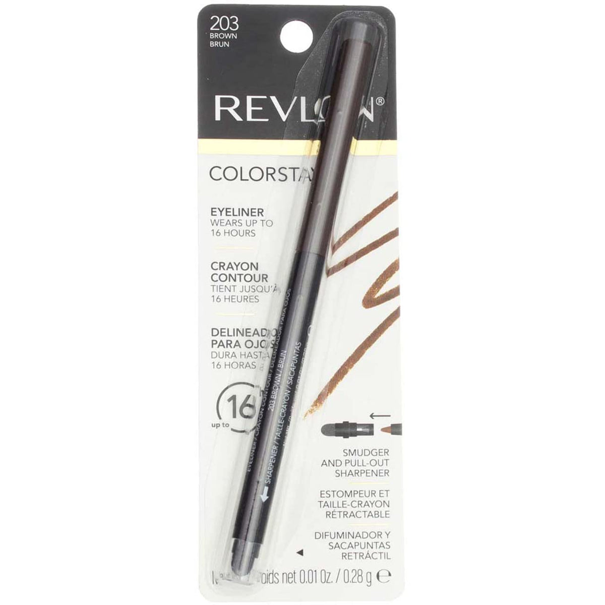 Revlon ColorStay Pencil Waterproof Eyeliner, Smudge-Proof, Eye Makeup with Built-In Sharpener, Packaging May Vary, 210 Teal, 0.01 oz