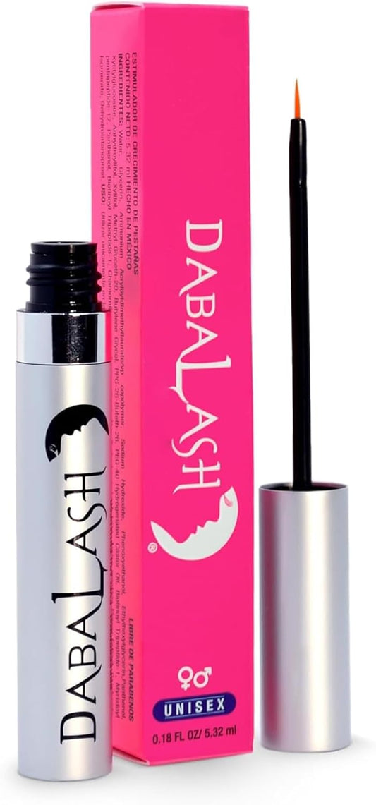 DABALASH Professional Eyelash & Eyebrow Growth Serum with Castor Oil – Promotes the Appearance of Naturally Longer, Fuller, Thicker & Stronger Lash + Brow Hair – 0.18 oz