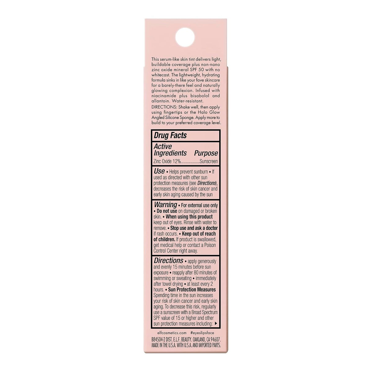 e.l.f. Halo Glow Skin Tint SPF 50, 1 Fair Neutral | Tinted Moisturizer For Light, Buildable Coverage, Creates A Natural Glow, Vegan & Cruelty-Free