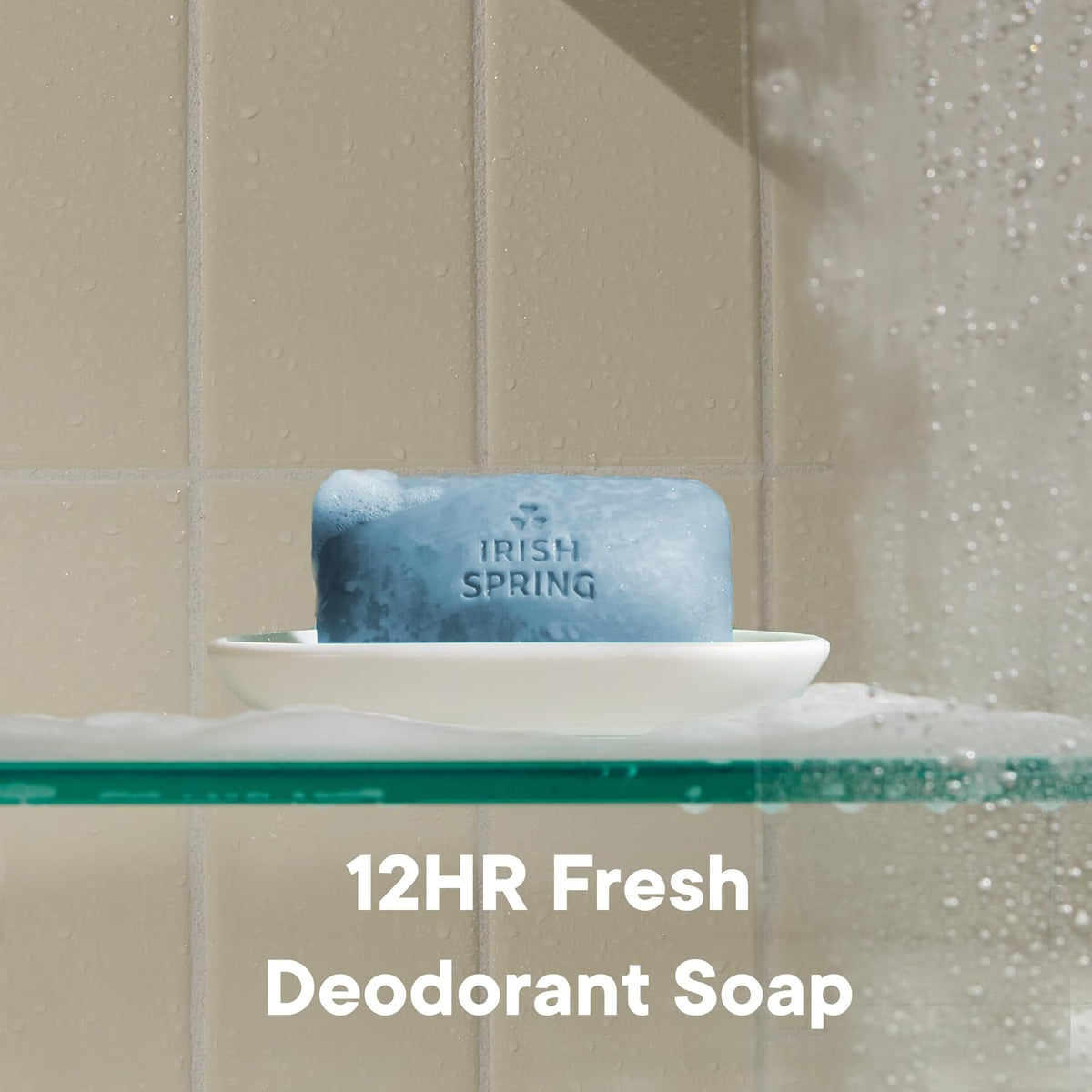 Irish Spring Moisture Blast Deodorant Bar Soap for Men, 3.7 oz (12 Pack)