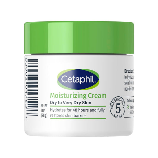 Cetaphil Moisturizing Cream, Sensitive, Dry Skin, Fragrance Free, 1oz, 12ct