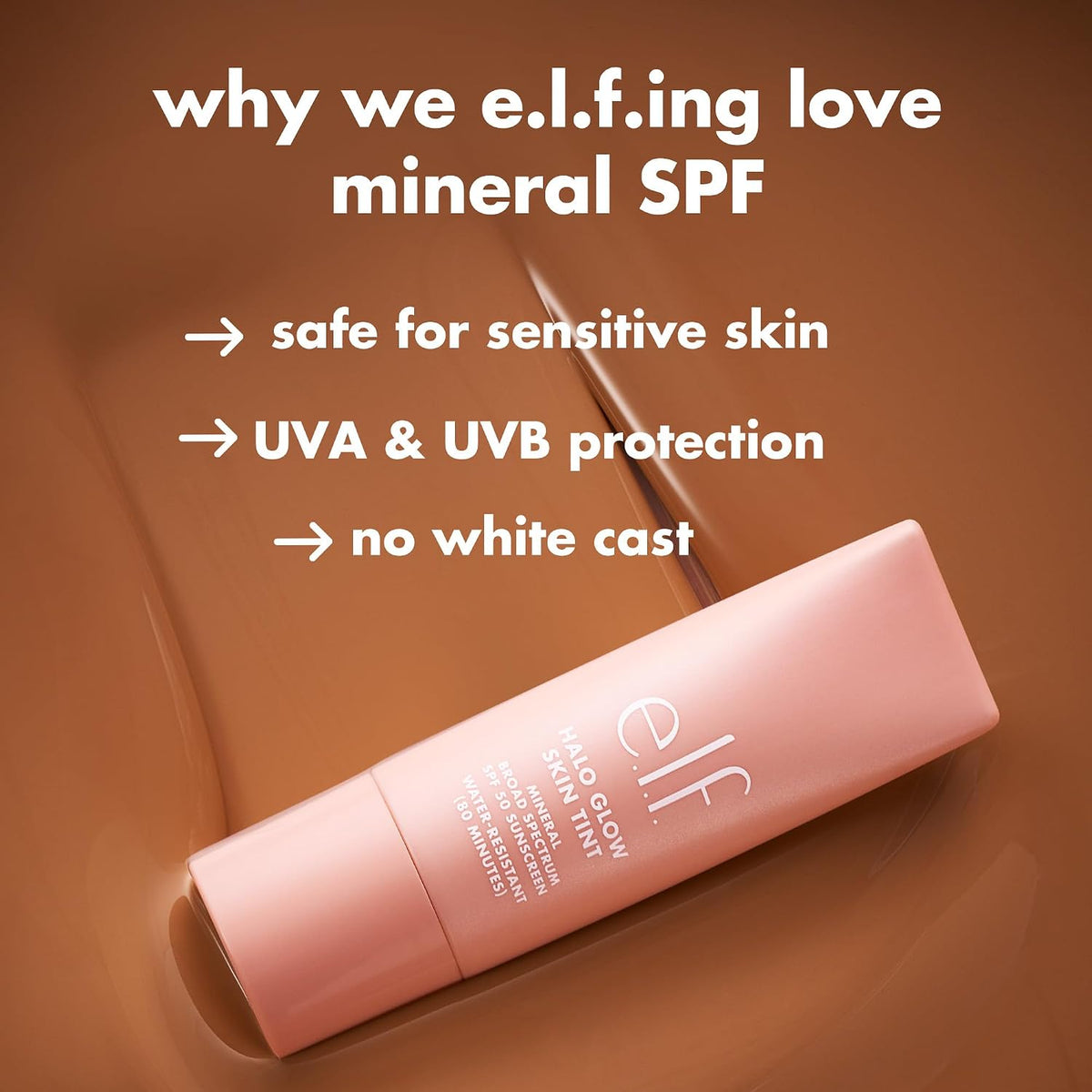 e.l.f. Halo Glow Skin Tint SPF 50, 1 Fair Neutral | Tinted Moisturizer For Light, Buildable Coverage, Creates A Natural Glow, Vegan & Cruelty-Free