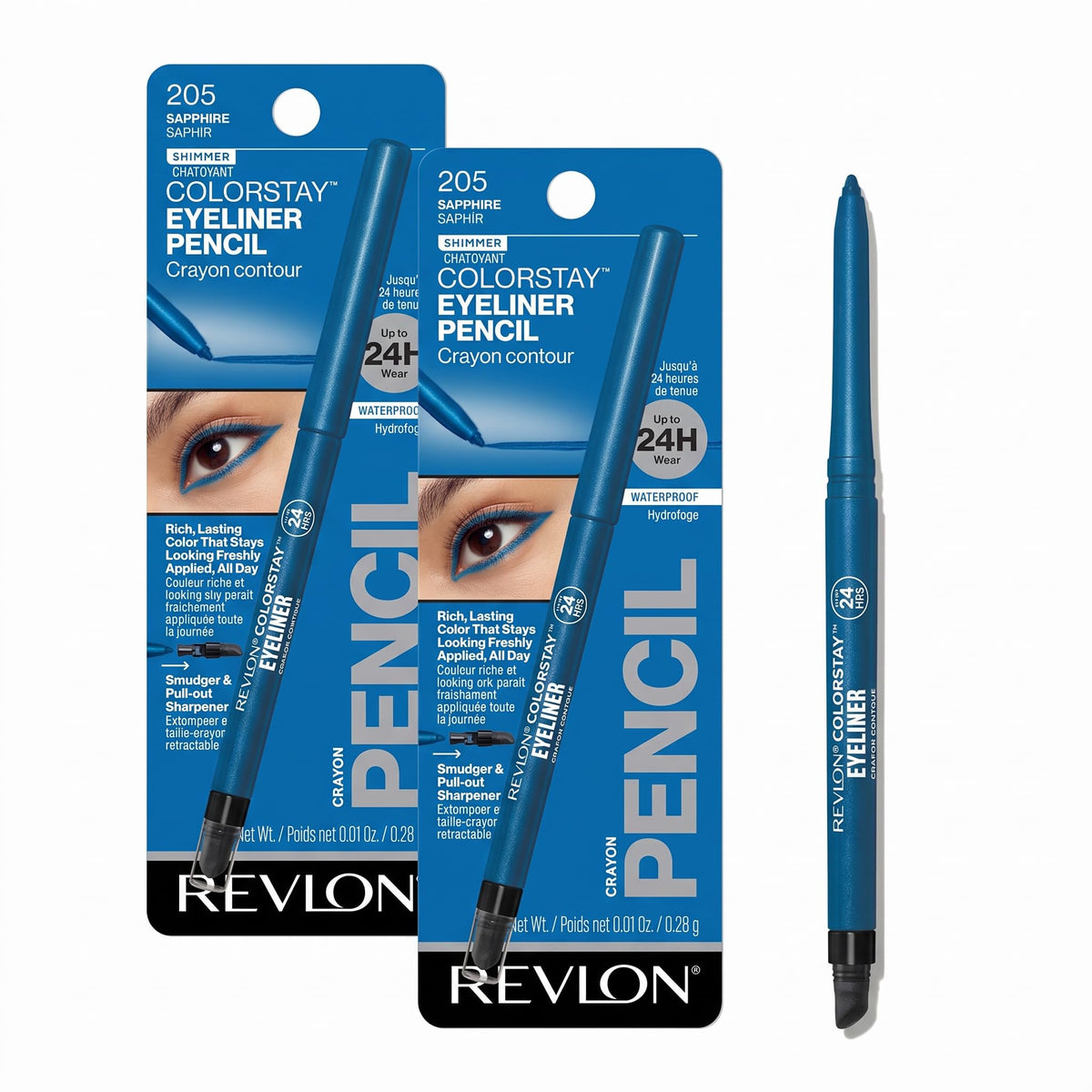Revlon ColorStay Pencil Waterproof Eyeliner, Smudge-Proof, Eye Makeup with Built-In Sharpener, Packaging May Vary, 210 Teal, 0.01 oz