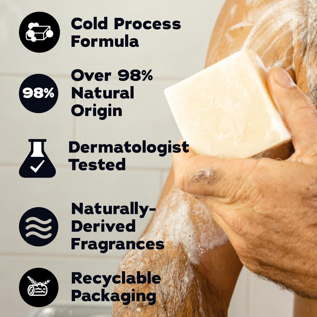 Dr. Squatch Natural Men’s Bar Soap, Body Soap Bar (5oz, 10-Pack)